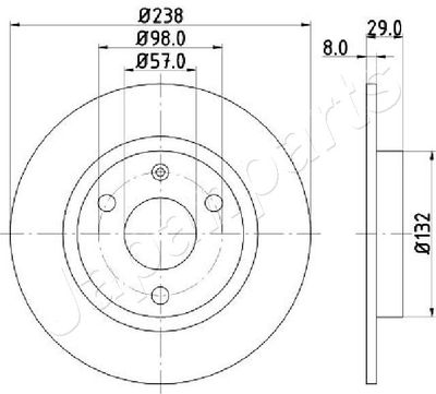 DI0639C JAPANPARTS Тормозной диск