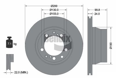 BDS2170 BENDIX Braking Тормозной диск