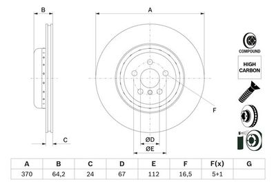 0986479G99 BOSCH Тормозной диск