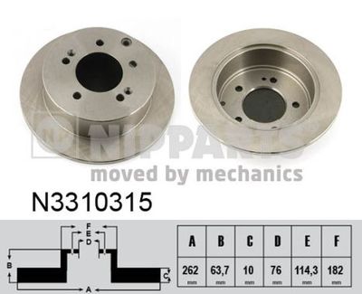 N3310315 NIPPARTS Тормозной диск