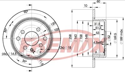 BD9581 FREMAX Тормозной диск