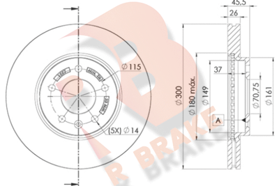 78RBD21557 R BRAKE Тормозной диск