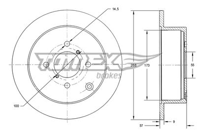 TX7219 TOMEX Brakes Тормозной диск