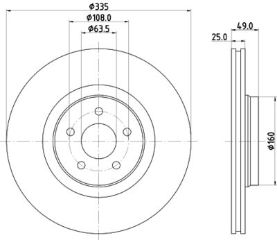 8DD355134631 HELLA PAGID Тормозной диск