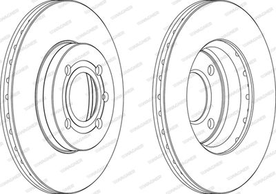 WGR02071 WAGNER Тормозной диск