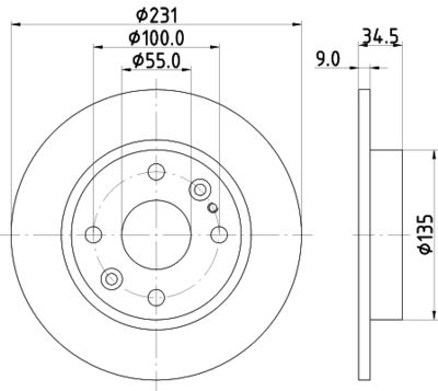 8DD355106471 HELLA PAGID Тормозной диск