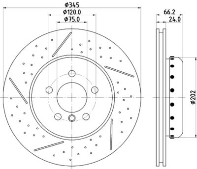 8DD355120781 HELLA PAGID Тормозной диск