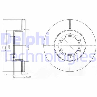 BG2495 DELPHI Тормозной диск