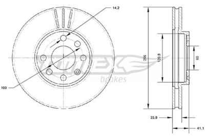 TX7017 TOMEX Brakes Тормозной диск