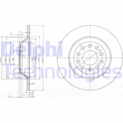 BG3956 DELPHI Тормозной диск