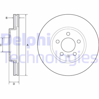 BG4965C DELPHI Тормозной диск