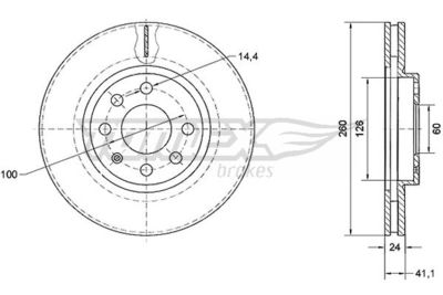 TX7073 TOMEX Brakes Тормозной диск