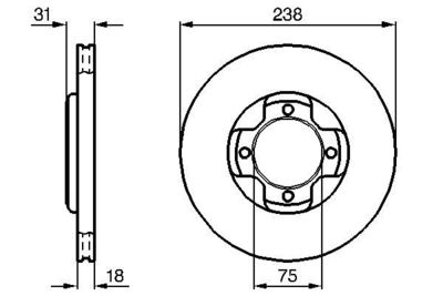 0986478249 BOSCH Тормозной диск