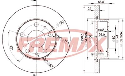 BD4682 FREMAX Тормозной диск