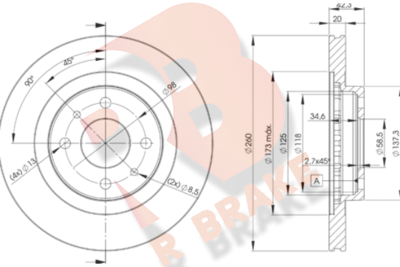 78RBD21073 R BRAKE Тормозной диск