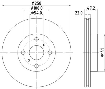 MDC1318 MINTEX Тормозной диск