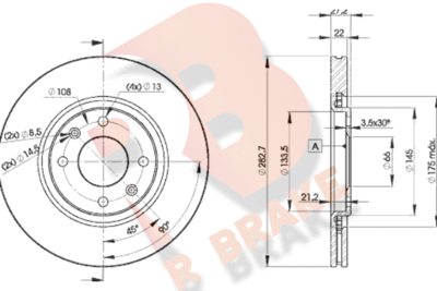 78RBD27810 R BRAKE Тормозной диск