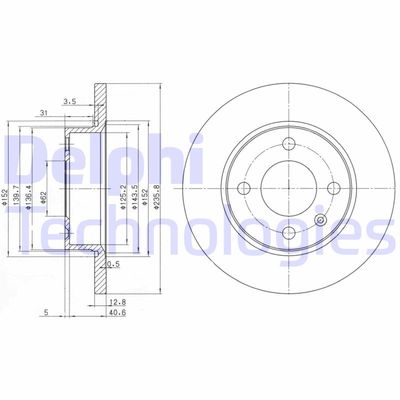 BG2910C DELPHI Тормозной диск