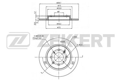 BS5903 ZEKKERT Тормозной диск