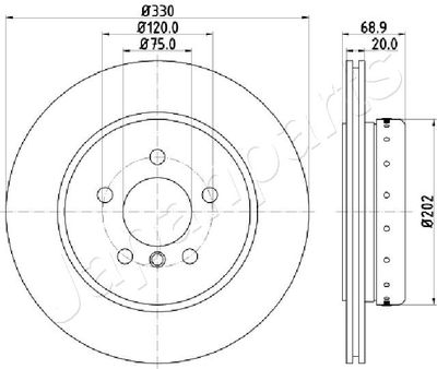 DP0123 JAPANPARTS Тормозной диск