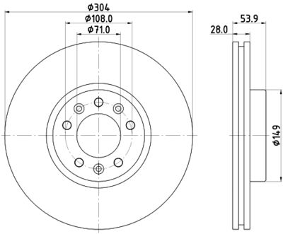 MDC2760 MINTEX Тормозной диск