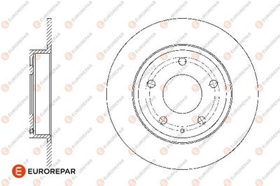 1676008480 EUROREPAR Тормозной диск