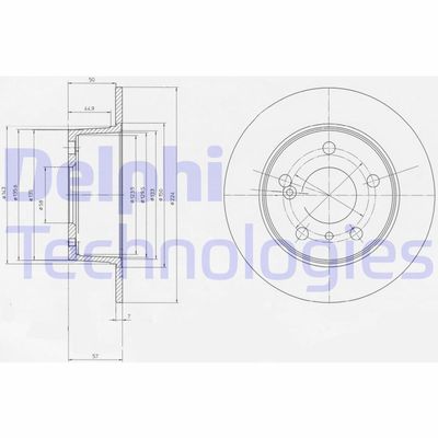 BG2187 DELPHI Тормозной диск