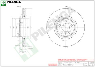 V1711 PILENGA Тормозной диск