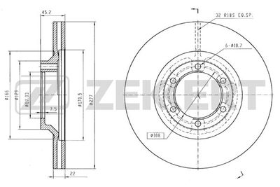 BS5693 ZEKKERT Тормозной диск