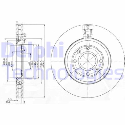 BG3529 DELPHI Тормозной диск