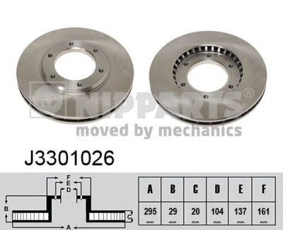 J3301026 NIPPARTS Тормозной диск