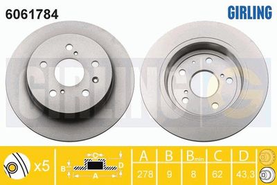 6061784 GIRLING Тормозной диск