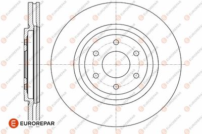 1642758480 EUROREPAR Тормозной диск