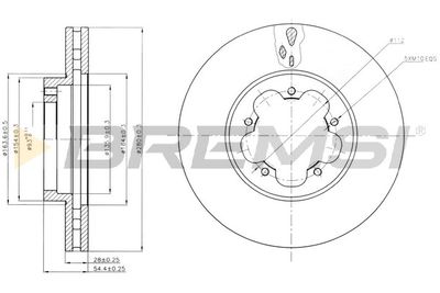 CD7554V BREMSI Тормозной диск