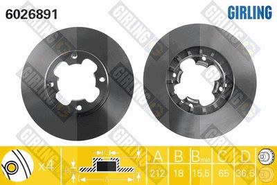 6026891 GIRLING Тормозной диск