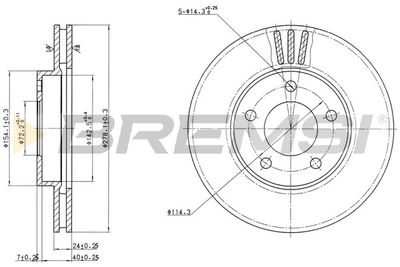 CD7209V BREMSI Тормозной диск