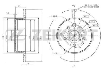 BS5649 ZEKKERT Тормозной диск