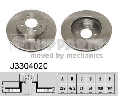 J3304020 NIPPARTS Тормозной диск