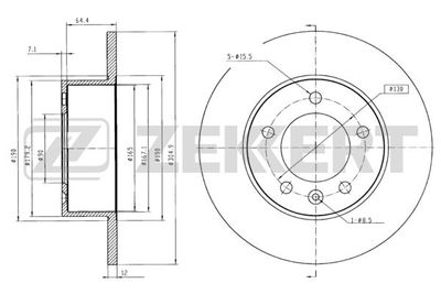 BS5632B ZEKKERT Тормозной диск