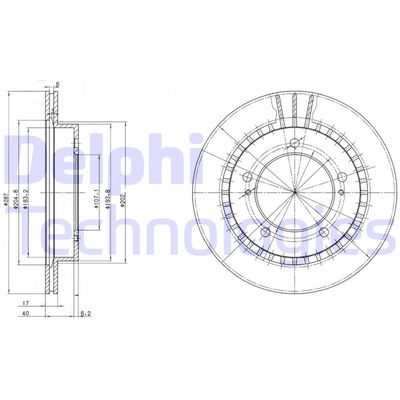 BG3158 DELPHI Тормозной диск