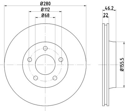 MDC414 MINTEX Тормозной диск