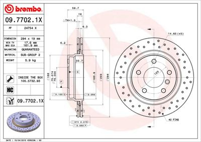 0977021X BREMBO Тормозной диск