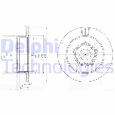 BG3617 DELPHI Тормозной диск