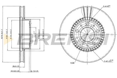 CD6255V BREMSI Тормозной диск