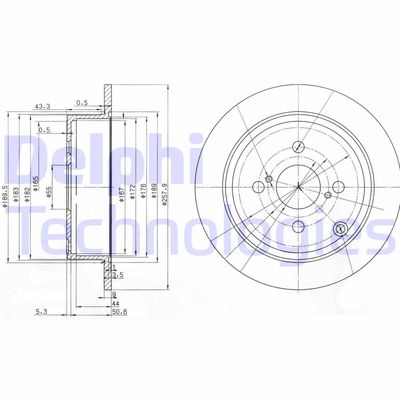 BG3889 DELPHI Тормозной диск