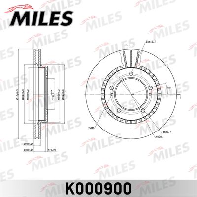 K000900 MILES Тормозной диск