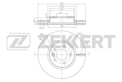 BS6480 ZEKKERT Тормозной диск