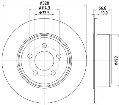 8DD355117411 HELLA PAGID Тормозной диск