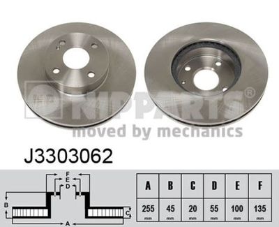 J3303062 NIPPARTS Тормозной диск