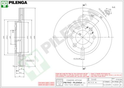 V203 PILENGA Тормозной диск